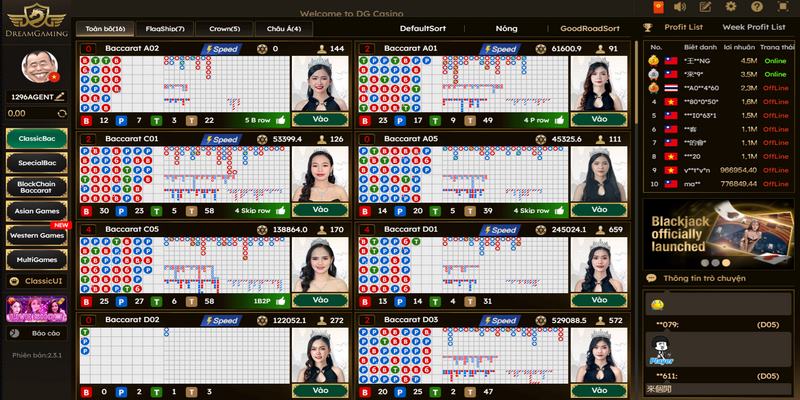 Sảnh DG tạo cơ hội cho anh em đam mê giải trí với nhiều game đỏ đen